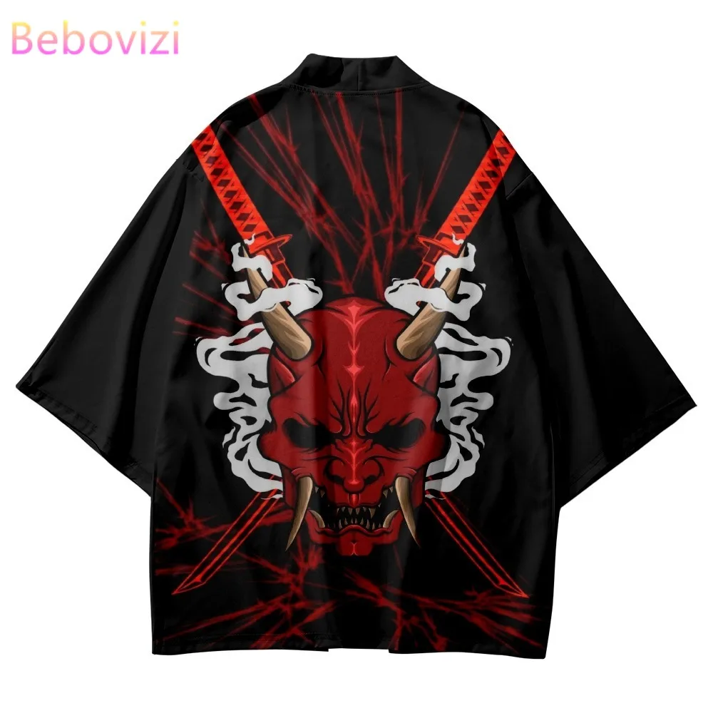 Summer Japanese Samurai Demon Print Cosplay Kimono Streetwear Cardigan Clothes Oversized Robe Women Men Traditional Haori Yukata
Summer Japanese Samurai Demon Print Cosplay Kimono Streetwear Cardigan Clothes Oversized Robe Women Men Traditional Haori Yukata