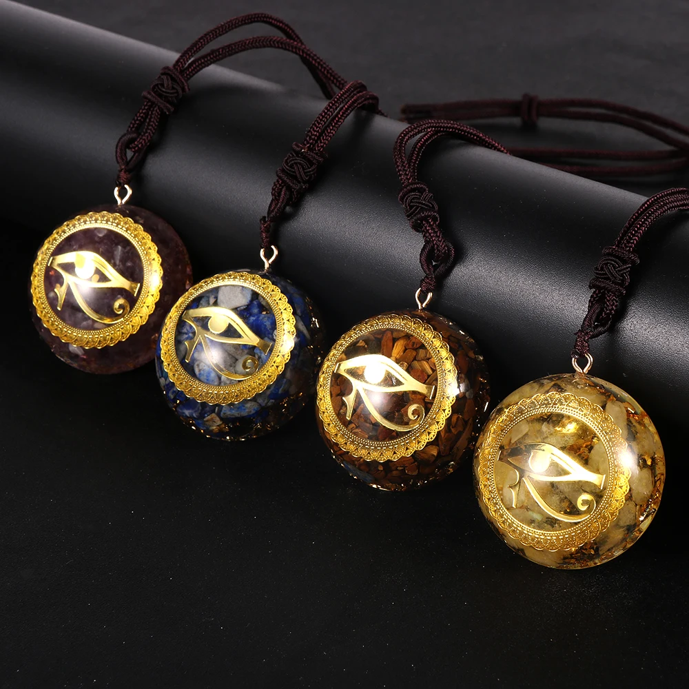 Spiritual Healing Chakra Orgone Pendant Necklace Crystal Citrine Amethyst Lapis Lazuli SBB Coil Eye of Horus Orgonite Jewelry
Spiritual Healing Chakra Orgone Pendant Necklace Crystal Citrine Amethyst Lapis Lazuli SBB Coil Eye of Horus Orgonite Jewelry
