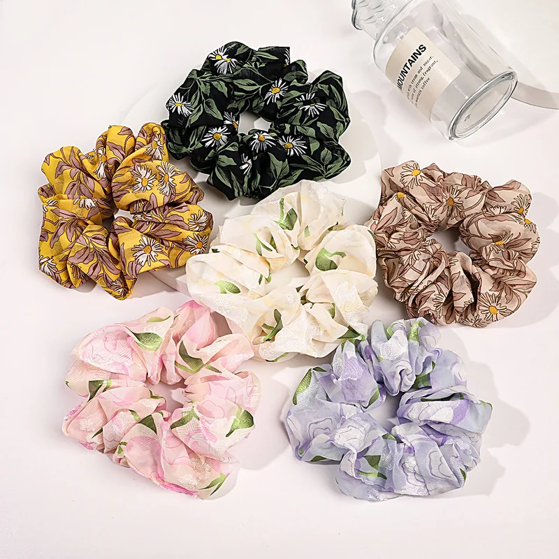New Summer Chiffon Flower Print Large Hair Scrunchie Women Fashion Ponytail Elastic Hair Bands for Girls Chouchou Cheveux Femme
New Summer Chiffon Flower Print Large Hair Scrunchie Women Fashion Ponytail Elastic Hair Bands for Girls Chouchou Cheveux Femme