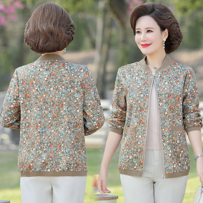 Mom Spring Short Coat 2022 New Baseball Uniform 50-Year-Old Middle-Aged Women's Floral Jacket Cardigan Loose Casual Top h823
Mom Spring Short Coat 2022 New Baseball Uniform 50-Year-Old Middle-Aged Women's Floral Jacket Cardigan Loose Casual Top h823