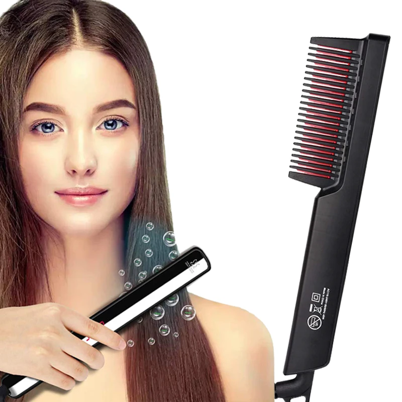 Women Hair Brush For Straightening Electric Heating Comb Curling Iron Heated Beard Brush Electric Hair Straightener
Women Hair Brush For Straightening Electric Heating Comb Curling Iron Heated Beard Brush Electric Hair Straightener