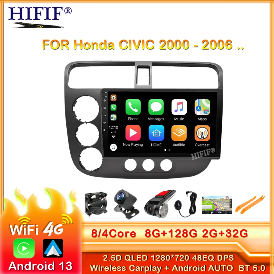For Honda CIVIC 2000 - 2006 Car Radio Multimedia Video Player Navigation GPS Stereo Auto Android BT No 2 DIN 2din
For Honda CIVIC 2000 - 2006 Car Radio Multimedia Video Player Navigation GPS Stereo Auto Android BT No 2 DIN 2din