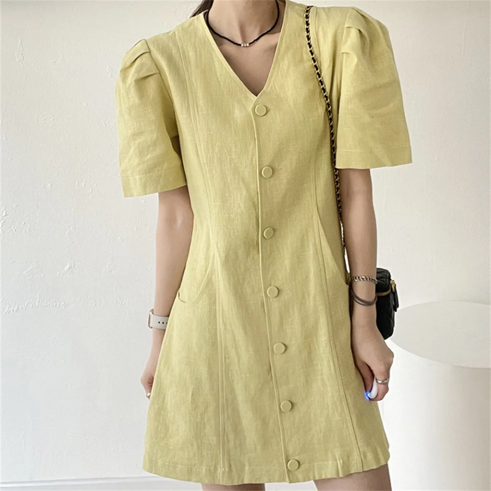 PLAMTEE S-M Mini Dress V-Neck Women Work Wear A-Line New Slim Stylish Office Lady All Match Solid 2022 Summer Casual Vintage
PLAMTEE S-M Mini Dress V-Neck Women Work Wear A-Line New Slim Stylish Office Lady All Match Solid 2022 Summer Casual Vintage
