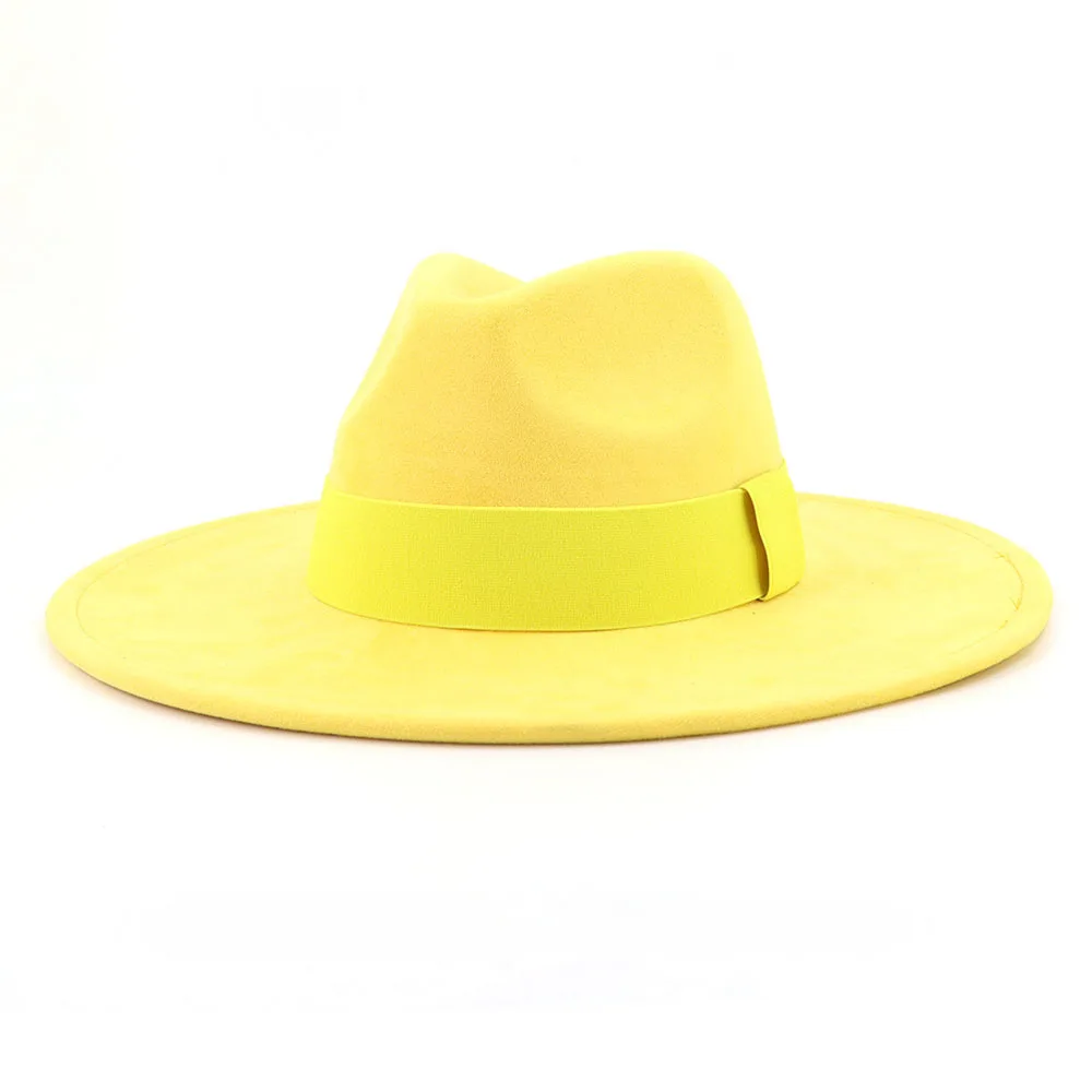 Suede top hat Women's dopamine colored brim hat Fedora autumn and winter adjustable men's and women's hats Jazz hat sombrero
Suede top hat Women's dopamine colored brim hat Fedora autumn and winter adjustable men's and women's hats Jazz hat sombrero