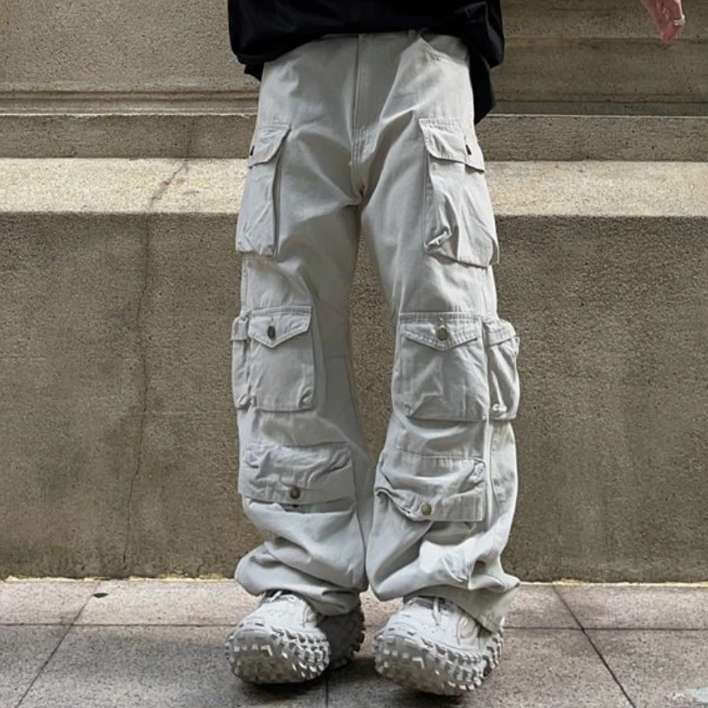 Street Popular Harajuku Style White Multi Pocket Workwear Men's Autumn Winter Loose Casual Straight Pants Work Pants Men New
Street Popular Harajuku Style White Multi Pocket Workwear Men's Autumn Winter Loose Casual Straight Pants Work Pants Men New