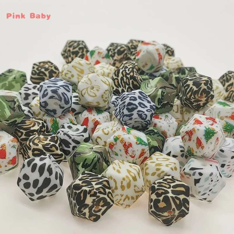 10Pcs 14mm Hexagon Silicone Beads Leopard Print Food Grade Baby Teether Beads For DIY Baby Teething Pacifier Necklace Making
10Pcs 14mm Hexagon Silicone Beads Leopard Print Food Grade Baby Teether Beads For DIY Baby Teething Pacifier Necklace Making