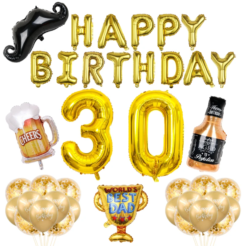 Happy Birthday Letter Foil Balloons Party Decoration Fathers Day Supplies Best Dad Cup Beard Wine Glass Sequin Latex Globos
Happy Birthday Letter Foil Balloons Party Decoration Fathers Day Supplies Best Dad Cup Beard Wine Glass Sequin Latex Globos