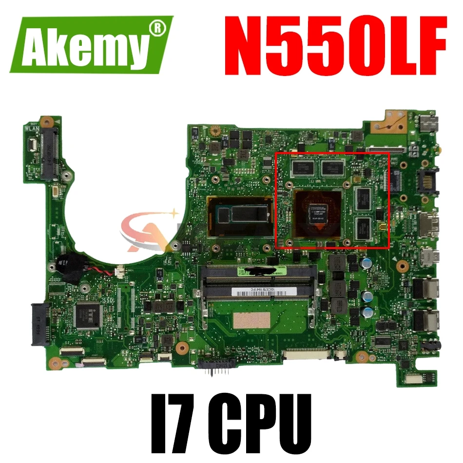 AKEMY Original N550LF Motherboard For ASUS N550LF Q550LF Laotop Motherboard I7 CPU Tested Mainboard
AKEMY Original N550LF Motherboard For ASUS N550LF Q550LF Laotop Motherboard I7 CPU Tested Mainboard