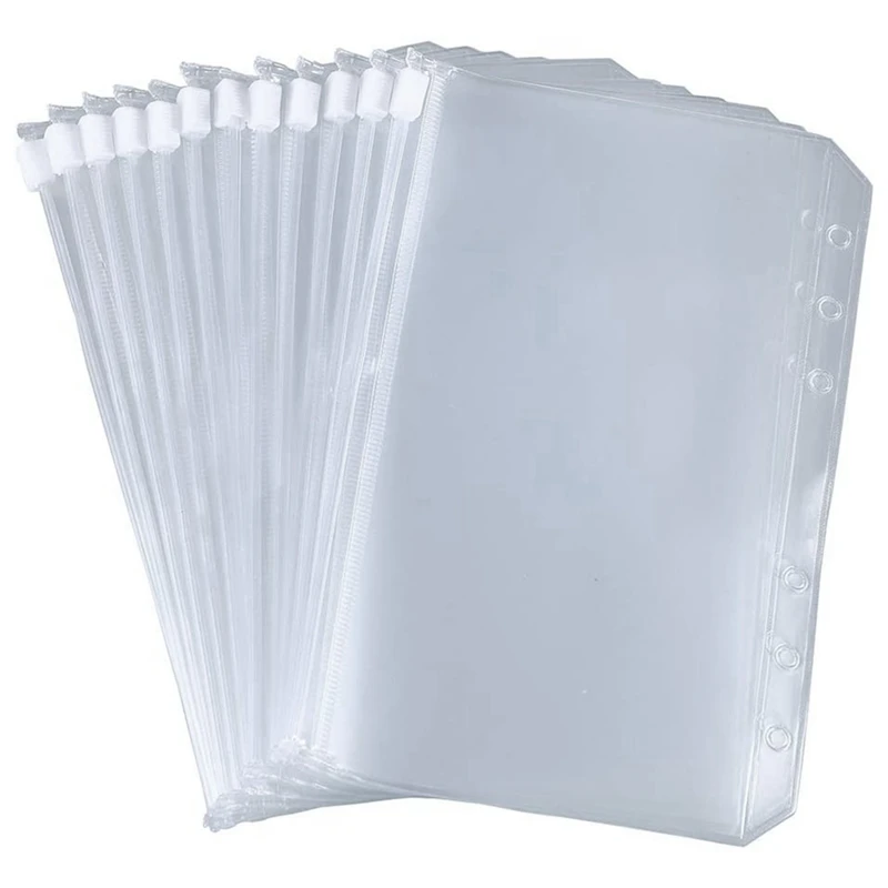 24 Pcs Binder Pockets A6 Size 6 Holes Binder Zipper Folders For 6-Ring Notebook Binder Loose Leaf Bags
24 Pcs Binder Pockets A6 Size 6 Holes Binder Zipper Folders For 6-Ring Notebook Binder Loose Leaf Bags