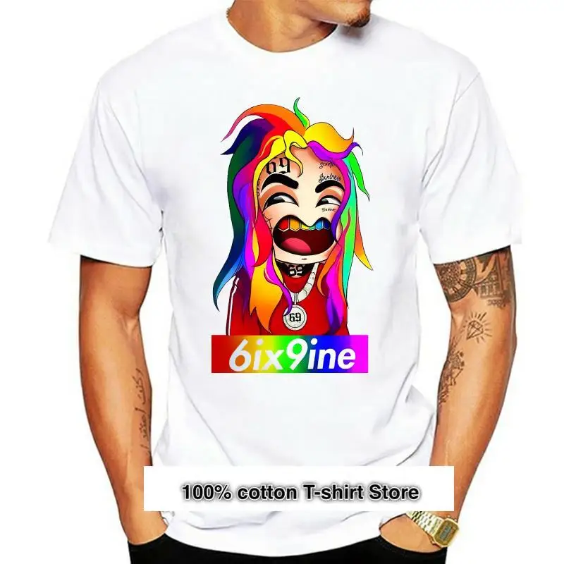 Camiseta negra para hombre, prenda de vestir, con estampado de rapero americano, Rap, Tekashi69, 6ix9ine, S-3XL
Camiseta negra para hombre, prenda de vestir, con estampado de rapero americano, Rap, Tekashi69, 6ix9ine, S-3XL