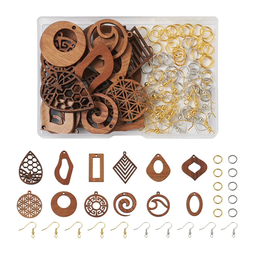 1 Set Rhombus Teardrop Natural Wood Pendants Charms Earring Hooks for Women Geometry Wooden Drop Earrings Making
1 Set Rhombus Teardrop Natural Wood Pendants Charms Earring Hooks for Women Geometry Wooden Drop Earrings Making