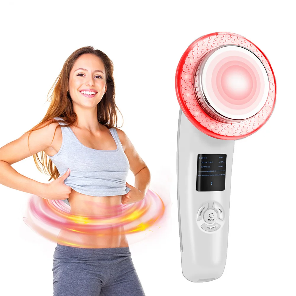 6 in 1 Slimming Instrument EMS LED Color Light Ultrasonic Vibration Massage Shaping Beauty Instrument
6 in 1 Slimming Instrument EMS LED Color Light Ultrasonic Vibration Massage Shaping Beauty Instrument