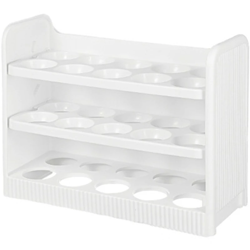 Fridge Egg Holder For Refrigerator Door, 3-Layer Flip Fridge Egg Tray Container, Egg Container For Refrigerator(White)
Fridge Egg Holder For Refrigerator Door, 3-Layer Flip Fridge Egg Tray Container, Egg Container For Refrigerator(White)