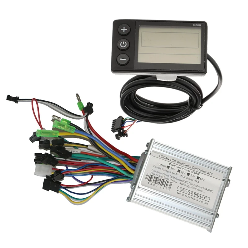 36V 48V 52V 60V 350W 18A Brushless DC Motor Controller Ebike Controller S866 LCD Display Speedometer
36V 48V 52V 60V 350W 18A Brushless DC Motor Controller Ebike Controller S866 LCD Display Speedometer