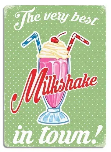 Jacksoney Tin Sign New Aluminum Metal Milkshake Green. Wall Sign Retro 11.8 x 7.8 Inch
Jacksoney Tin Sign New Aluminum Metal Milkshake Green. Wall Sign Retro 11.8 x 7.8 Inch