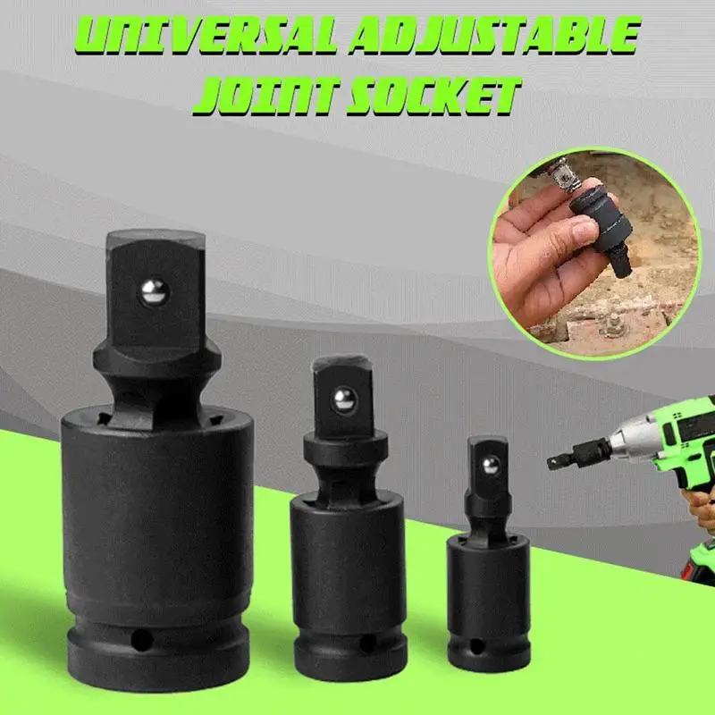3 PCS Universal Adjustable Joint Socket 360 Degree Joint Hand Tool Sets 1/4" 3/8" 1/2" Wrench Socket Adapter
3 PCS Universal Adjustable Joint Socket 360 Degree Joint Hand Tool Sets 1/4" 3/8" 1/2" Wrench Socket Adapter