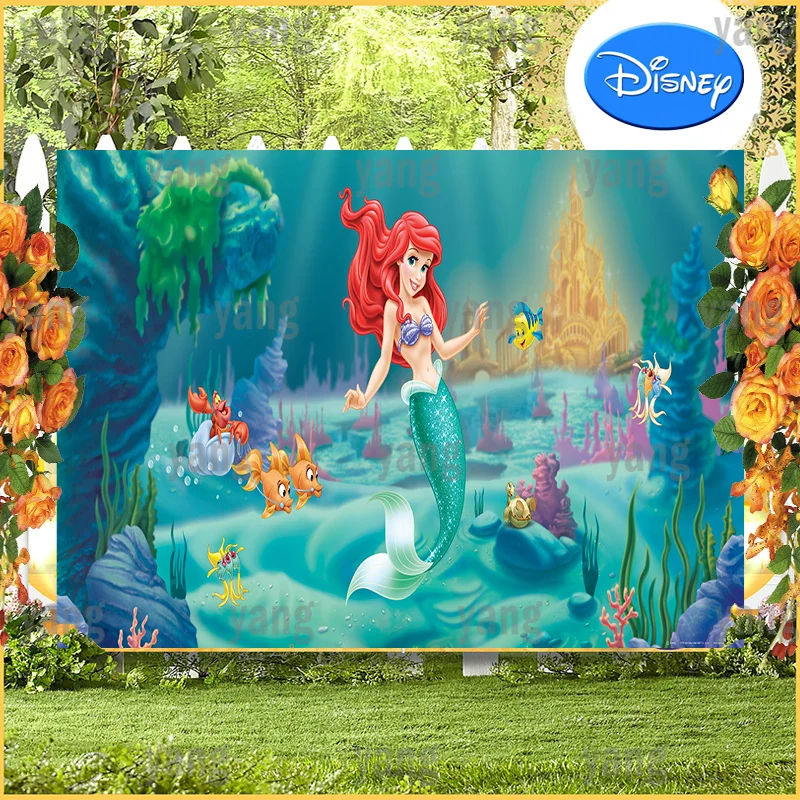 Disney Cartoon Backdrop Princess Little Mermaid Ariel Birthday Party Custom Beautiful Golden Castle Photography Background
Disney Cartoon Backdrop Princess Little Mermaid Ariel Birthday Party Custom Beautiful Golden Castle Photography Background