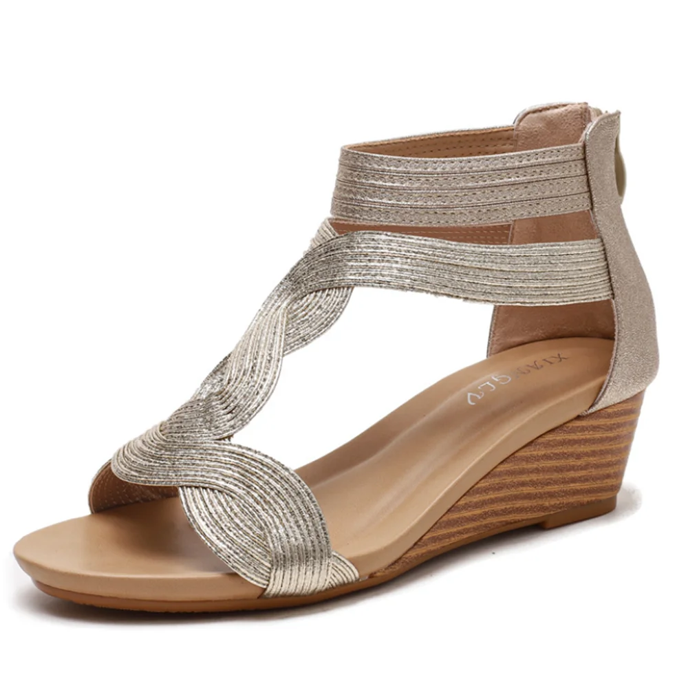 Women Roman Platform Sandalias Summer New Bohemia Hollow Shoes Back Zipper Wedge Sandals Zapados Mujer Outdoor
Women Roman Platform Sandalias Summer New Bohemia Hollow Shoes Back Zipper Wedge Sandals Zapados Mujer Outdoor