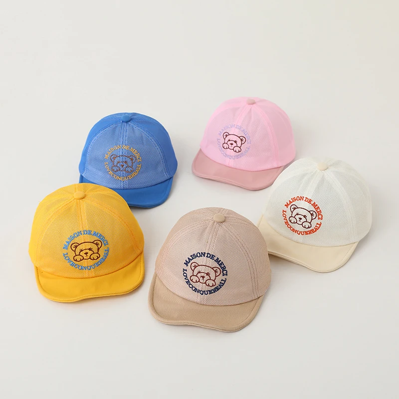 Baby Summer Hat For Kids Boys Girls Adjustable Mesh Baseball Caps Cute Bear Embroidery Sun Hats Outdoor Infant Bonnet Newborn
Baby Summer Hat For Kids Boys Girls Adjustable Mesh Baseball Caps Cute Bear Embroidery Sun Hats Outdoor Infant Bonnet Newborn