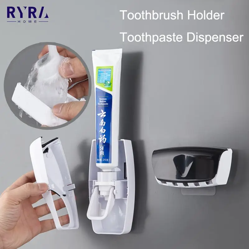 Automatic Toothpaste Dispenser Wall Mount Dust-proof Toothbrush Squeezer Silicone Holder Storage Rack Bathroom Accessories Set
Automatic Toothpaste Dispenser Wall Mount Dust-proof Toothbrush Squeezer Silicone Holder Storage Rack Bathroom Accessories Set