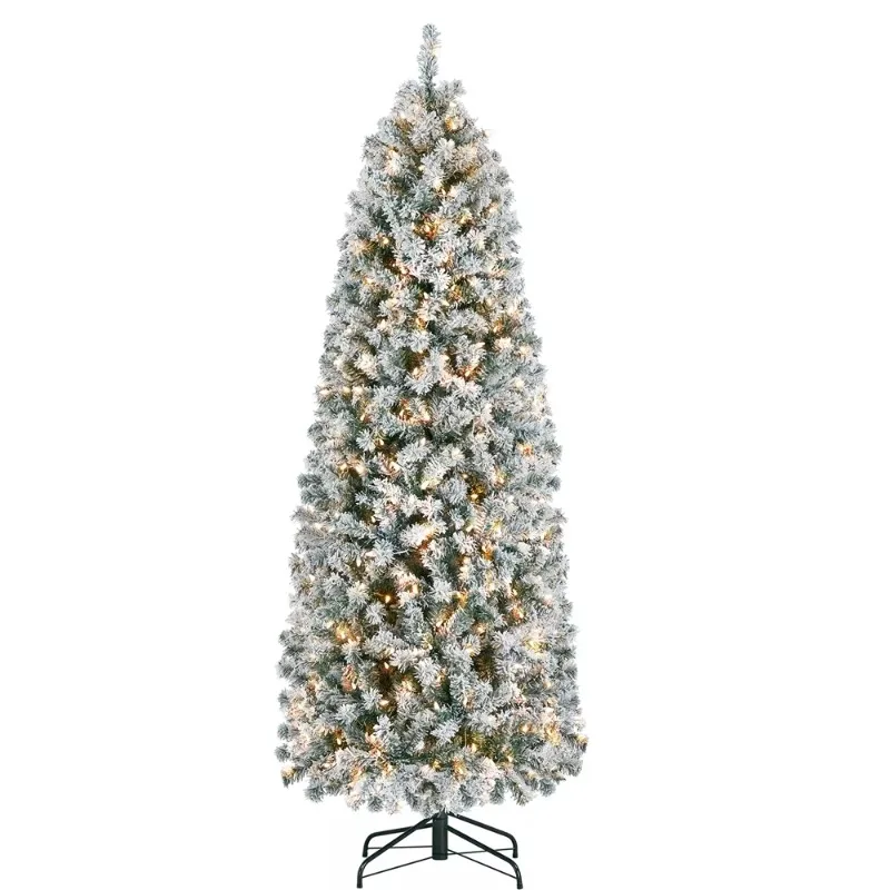 Easyfashion 6 Ft Artificial Christmas Tree Holiday Decoration Prelit Flocked Pencil Christmas Tree with Foldable Stand, Green
Easyfashion 6 Ft Artificial Christmas Tree Holiday Decoration Prelit Flocked Pencil Christmas Tree with Foldable Stand, Green