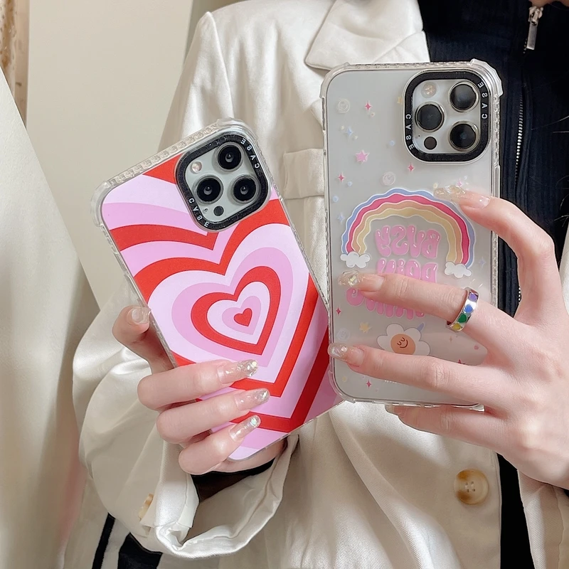 Cute Pink Love Heart Rainbow Transparent Phone Case For iPhone 11 12 13 Pro Xs Max Xr X 7 8 Puls SE 2 Shockproof Soft TPU Cover
Cute Pink Love Heart Rainbow Transparent Phone Case For iPhone 11 12 13 Pro Xs Max Xr X 7 8 Puls SE 2 Shockproof Soft TPU Cover