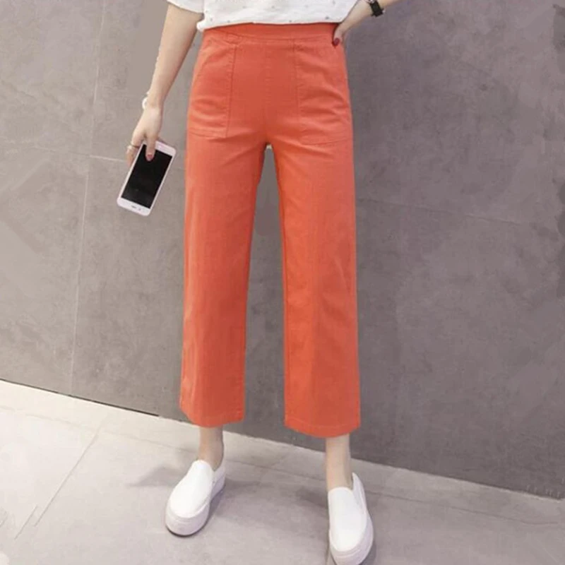 Candy Color Women Fashion Straight Pants New Style Casual Solid Cotton Trousers With Pocket Spring Summer Ankle-Length Pants
Candy Color Women Fashion Straight Pants New Style Casual Solid Cotton Trousers With Pocket Spring Summer Ankle-Length Pants