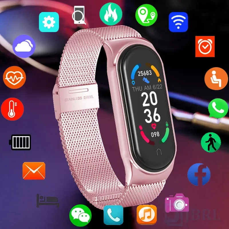 Stainless steel Smart Watch Women Sport Passometer Sleep Tracker Fitness Watch For Android iOS Electronics Clock Smartwatch Men
Stainless steel Smart Watch Women Sport Passometer Sleep Tracker Fitness Watch For Android iOS Electronics Clock Smartwatch Men