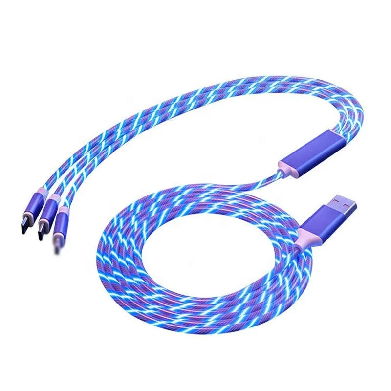100pcs Illuminated cable LED USB Charging Line 1m Mobile Phone Led Light Flowing Charging Cable PVC Streamer Data Line
100pcs Illuminated cable LED USB Charging Line 1m Mobile Phone Led Light Flowing Charging Cable PVC Streamer Data Line