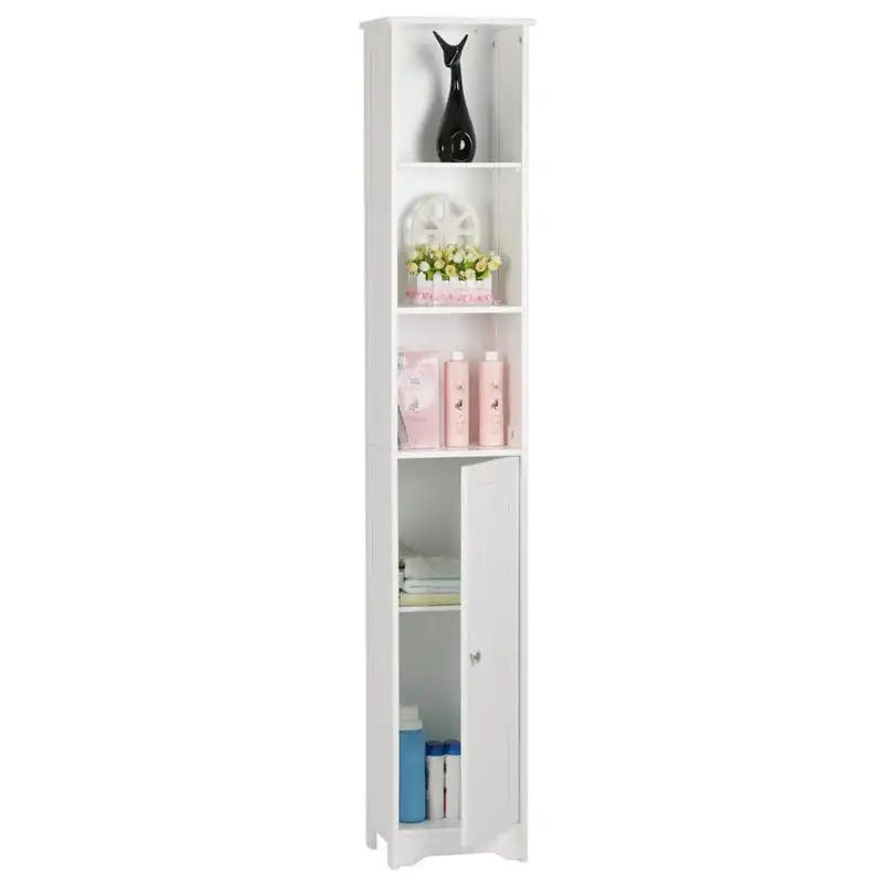 Bathroom Cabinet, Freestanding Tall Floor Storage Cabinet Tower Cupboard with Shelves, Narrow Slim Tower Cabinet, White
Bathroom Cabinet, Freestanding Tall Floor Storage Cabinet Tower Cupboard with Shelves, Narrow Slim Tower Cabinet, White