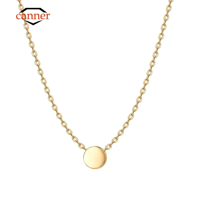 CANNER Fashion Classic Disc Glossy Ins 925 Sterling Silver Ladies Clavicle Necklace for Women Fashion Wedding Engagement Jewelry
CANNER Fashion Classic Disc Glossy Ins 925 Sterling Silver Ladies Clavicle Necklace for Women Fashion Wedding Engagement Jewelry