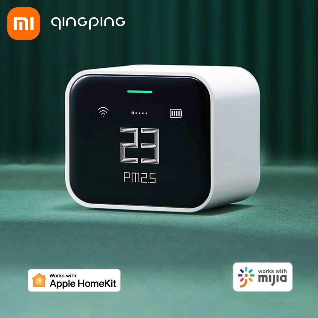 

Детектор воздуха Qingping lite, детектор воздуха с сенсорным IPS экраном, pm2.5, управление через приложение Mi home, работает с приложением apple Homekit