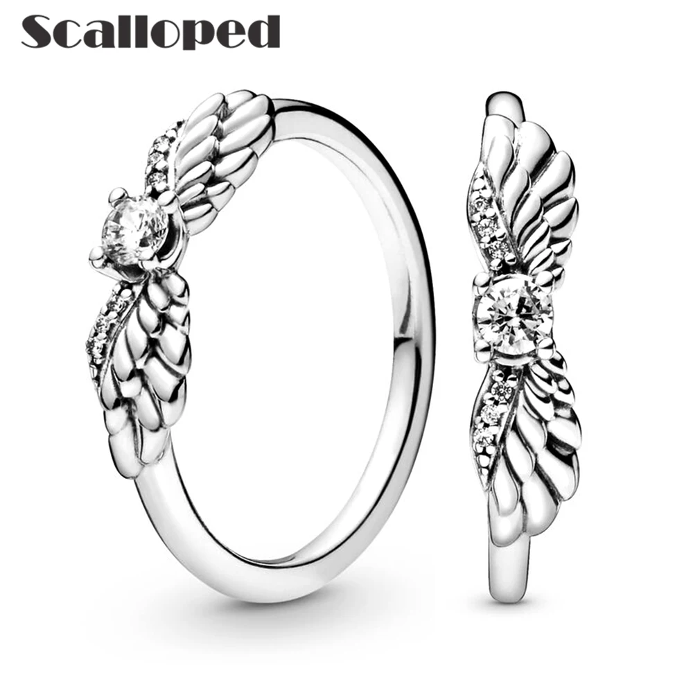 SCALLOPED New Luxury Sparkling Angel Wings Rings For Women White Zircon Bridal Wedding Engagement Trendy Designer Jewelry Bijoux
SCALLOPED New Luxury Sparkling Angel Wings Rings For Women White Zircon Bridal Wedding Engagement Trendy Designer Jewelry Bijoux