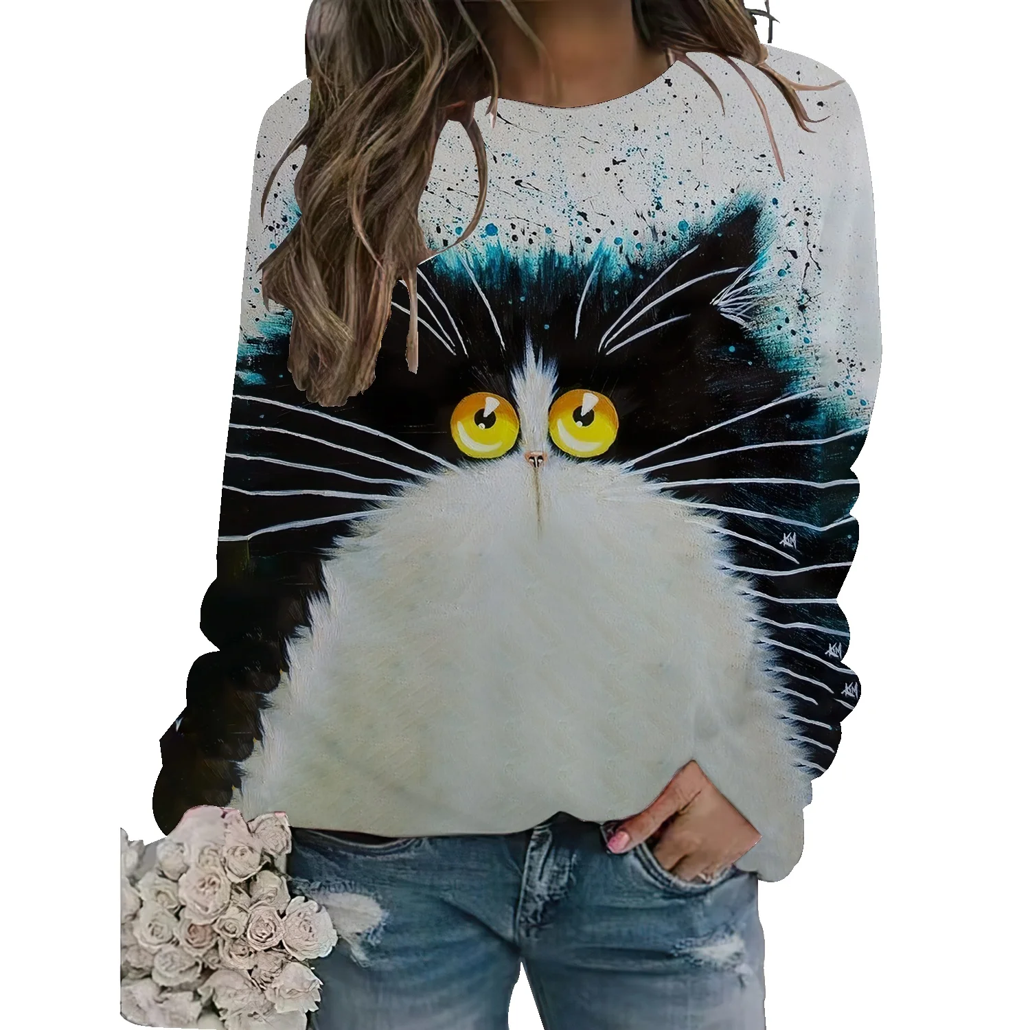 Oversize jacket tide ins thickening 2022 new long-sleeved chic capless American retro sweater women
Oversize jacket tide ins thickening 2022 new long-sleeved chic capless American retro sweater women