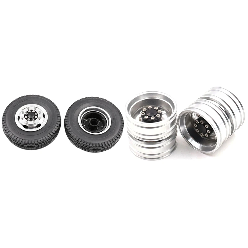 2X Front Rubber Loader Wheels With Rims For Tamiya 1/14 Scale Tractor Rear & 2PCS CNC Metal Alloy Rear Wheel Hub Rim
2X Front Rubber Loader Wheels With Rims For Tamiya 1/14 Scale Tractor Rear & 2PCS CNC Metal Alloy Rear Wheel Hub Rim
