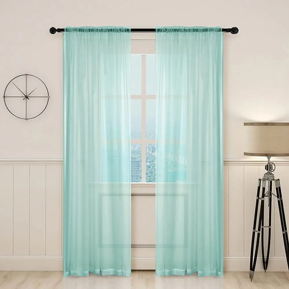 Window Curtain Durable Eye-catching Transparent Solid Color Handmade Decorative Polyester Kitchen Bathroom Window Treatment Tull 
Window Curtain Durable Eye-catching Transparent Solid Color Handmade Decorative Polyester Kitchen Bathroom Window Treatment Tull
