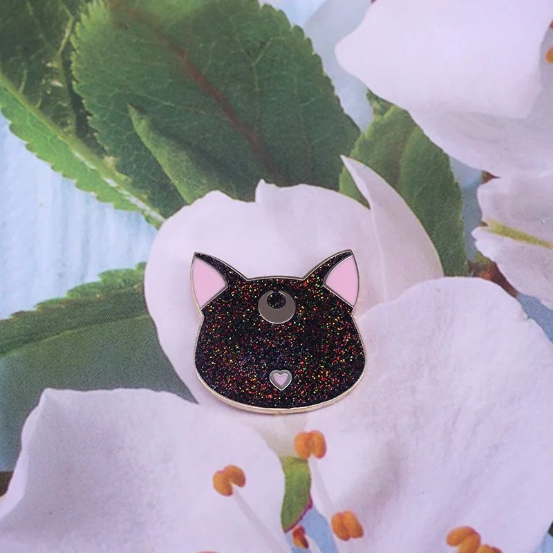 Black Cat Luna Glitter Hard Enamel Pins Sailor Moon Themed Badge Shiny Anime Fan Decoration Lapel Pin Brooch Jewelry Accessory
Black Cat Luna Glitter Hard Enamel Pins Sailor Moon Themed Badge Shiny Anime Fan Decoration Lapel Pin Brooch Jewelry Accessory