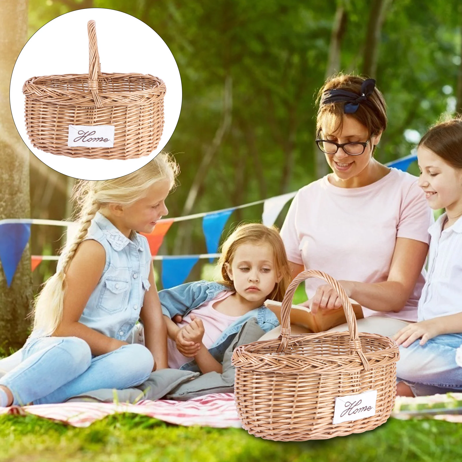Portable Storage Basket Outdoor Flower Container Vegetable Holder Shopping Fruit Simple Household Picnic Woven Hamper
Portable Storage Basket Outdoor Flower Container Vegetable Holder Shopping Fruit Simple Household Picnic Woven Hamper