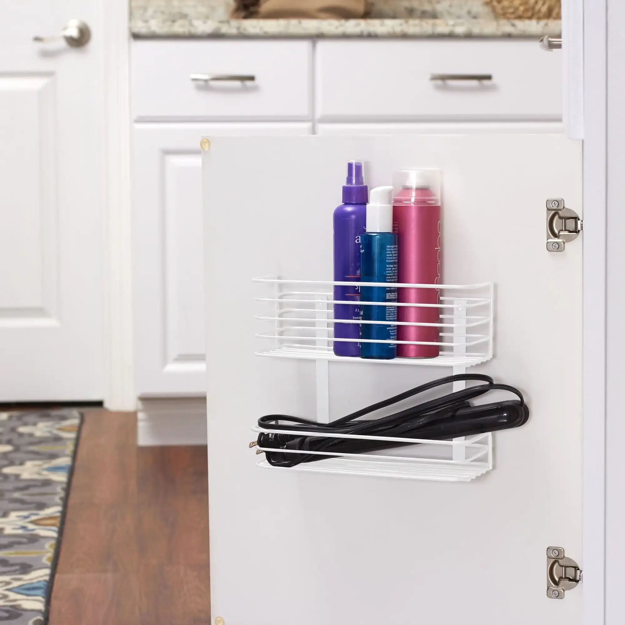 2-Tier Wall Mount or Cabinet Door Steel Wire Frame Storage Basket, White, Kitchen Items, Storage Containers, Kitchen Organizer
2-Tier Wall Mount or Cabinet Door Steel Wire Frame Storage Basket, White, Kitchen Items, Storage Containers, Kitchen Organizer