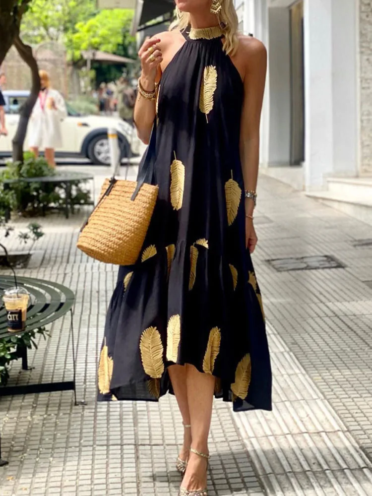 2022 Summer Sexy Sleeveless Off Shoulder Irregular Dress Ladies Fashion Print Halter Dress Women Elegant Loose Patchwork Dresses
2022 Summer Sexy Sleeveless Off Shoulder Irregular Dress Ladies Fashion Print Halter Dress Women Elegant Loose Patchwork Dresses