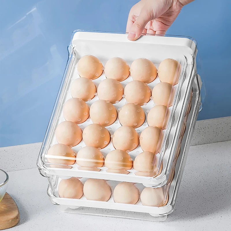 Double-Layer 40 Grids Egg Storage Box Drawer Transparent Fresh Egg Container Organizer For Refrigerator Egg Tray Box With Lid
Double-Layer 40 Grids Egg Storage Box Drawer Transparent Fresh Egg Container Organizer For Refrigerator Egg Tray Box With Lid