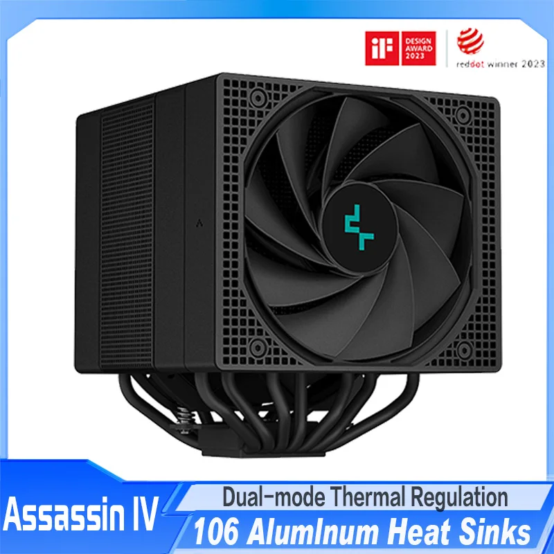 Assassin 4 Generation Air-cooled Cooler 7 Heatpipes Dual Mode Cooling Magnetic Top Cover AM5/1700 Temperature Controlled CPU Fan
Assassin 4 Generation Air-cooled Cooler 7 Heatpipes Dual Mode Cooling Magnetic Top Cover AM5/1700 Temperature Controlled CPU Fan