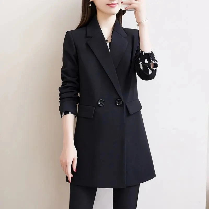 Suit Coats Women's 2023 Spring Autumn New Outwear Loose Casual Long Overcoat Black Blazer OL Female Tops
Suit Coats Women's 2023 Spring Autumn New Outwear Loose Casual Long Overcoat Black Blazer OL Female Tops