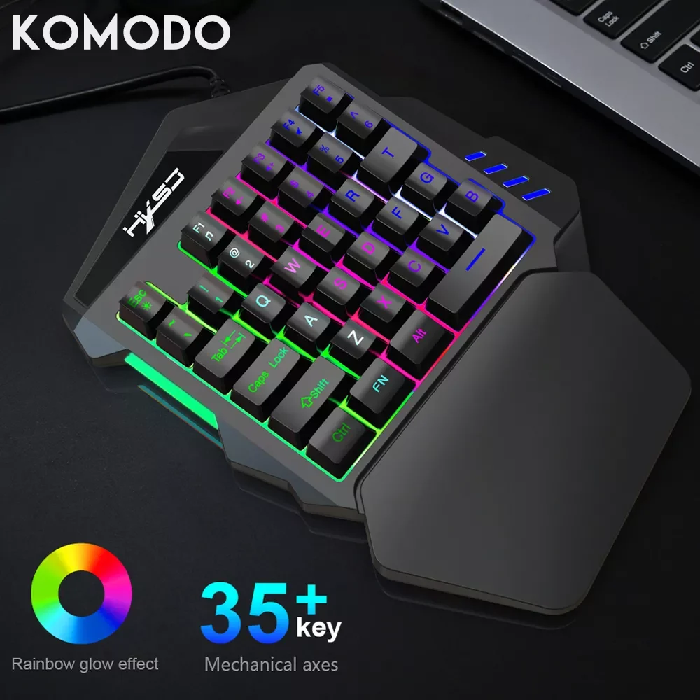 One-Handed Gaming Keyboard RGB Backlit Portable Mini Gaming Keypad Ergonomic Game Controller for PC PS4 Xbox Gamer For Mobile Ga
One-Handed Gaming Keyboard RGB Backlit Portable Mini Gaming Keypad Ergonomic Game Controller for PC PS4 Xbox Gamer For Mobile Ga