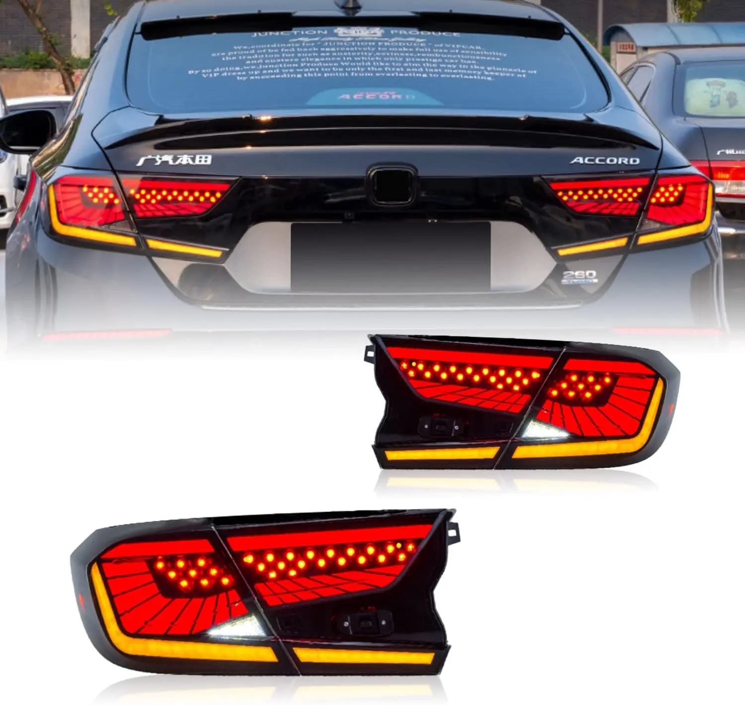 LED Tail Lights For Honda Accord 10th Gen 2018 - 2021 Start UP Animation DRL Signal Sequential Indicator Rear Lamp Assembly
LED Tail Lights For Honda Accord 10th Gen 2018 - 2021 Start UP Animation DRL Signal Sequential Indicator Rear Lamp Assembly