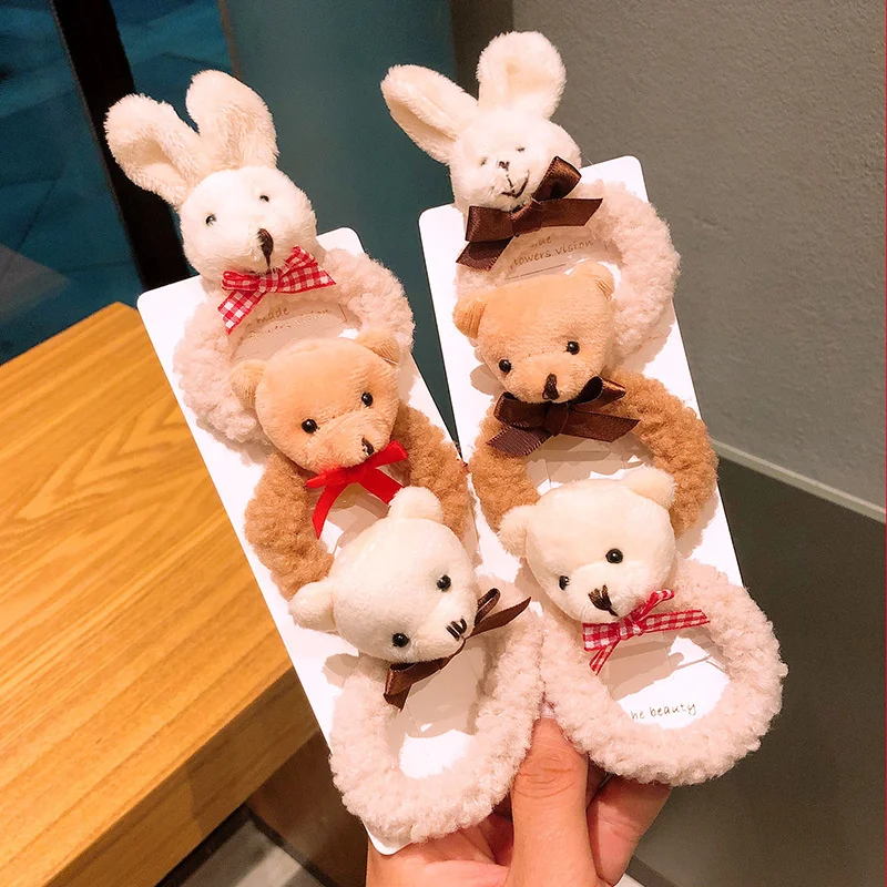 Korean Little Cute White Brown Bear Rabbit Ball Elastic Hair Head Plush Headband Headdress Rubber Hairband For Girl Women
Korean Little Cute White Brown Bear Rabbit Ball Elastic Hair Head Plush Headband Headdress Rubber Hairband For Girl Women