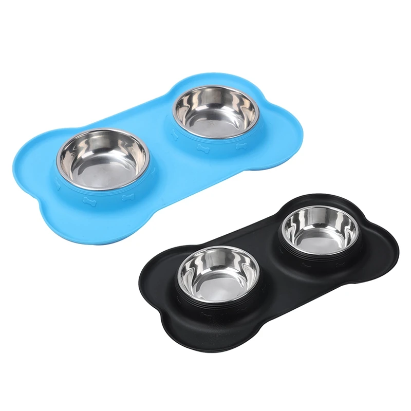 Non-Slip Double Dog Bowl With Silicone Pad Durable Stainless Steel Water Feeder Pet Feeding Dog Cat Drinking Bowl
Non-Slip Double Dog Bowl With Silicone Pad Durable Stainless Steel Water Feeder Pet Feeding Dog Cat Drinking Bowl