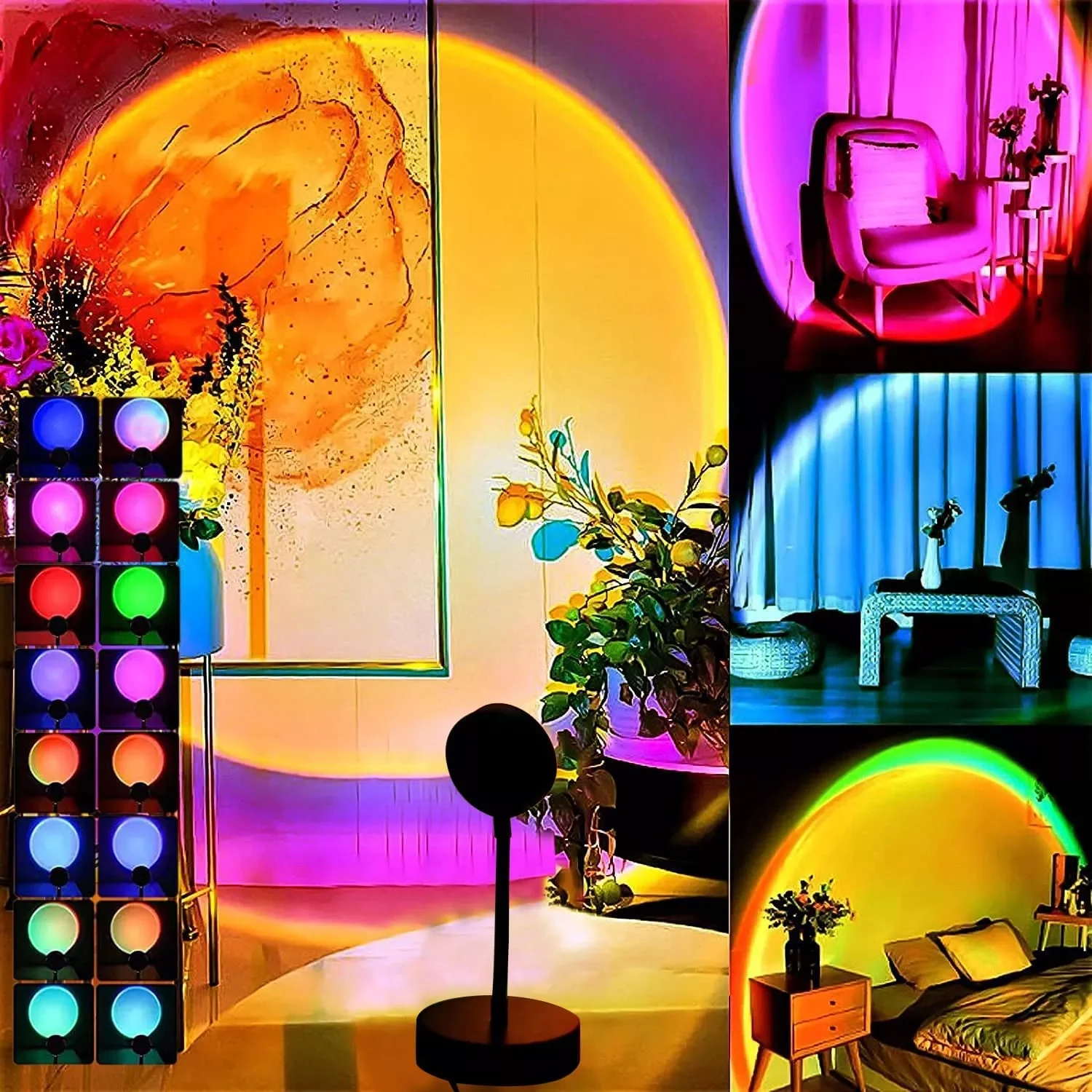 Sunset Lamp Bluetooth Sunset Projection Lamp APP Remote Night Lamp Led Lights For Bedroom Decoration Photography Background
Sunset Lamp Bluetooth Sunset Projection Lamp APP Remote Night Lamp Led Lights For Bedroom Decoration Photography Background