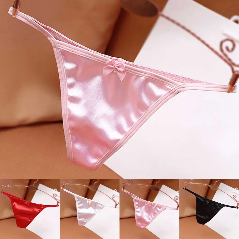Sexy Pure Silk Womens Silky Satin G-String Bikini Comfortable Thongs Panties Ultra-thin T-back Solid Breathable Underwear M-XXL 
Sexy Pure Silk Womens Silky Satin G-String Bikini Comfortable Thongs Panties Ultra-thin T-back Solid Breathable Underwear M-XXL