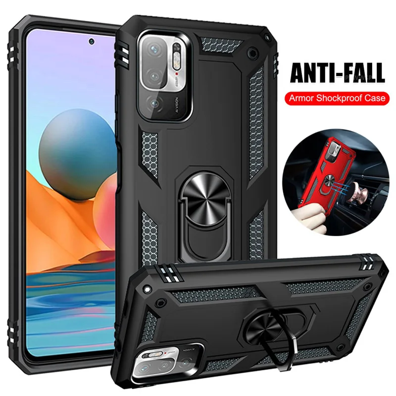 

Shockproof Armor Case For Xiaomi Redmi Note 11 11s 9 10 9s 10s Pro Mi 12 12X Poco X3 GT 9T 9C 11T 11i 5G Holde Metal Ring Cover